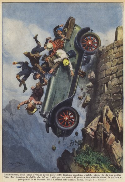Een auto met zeven kinderen aan boord reed enkele dagen geleden door Achille Beltrame