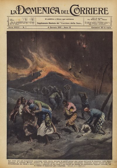 Een van de meest formidabele cataclysmen in de geschiedenis verwoest deze dagen een gebied... door Achille Beltrame
