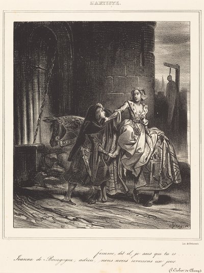 Jeanne van Bourgondië door Achille Devéria