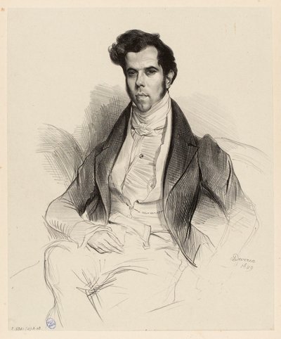 Portret van Horace Say (1794-1860), econoom en parlementslid door Achille Devéria