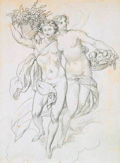 Psyche en Cupido door Achille Devéria