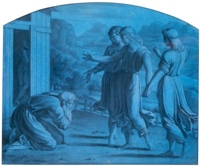 De Gastvrijheid van Abraham, c1820-1857 door Achille Devéria
