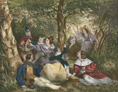 La Partie de Campagne, het landelijke uitstapje door Achille Devéria