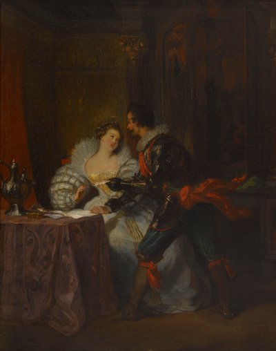 Le Duc et la Duchesse de Guisse. Na Henry III en zijn hoven door Alexandre Dumas, 1829 door Achille Devéria