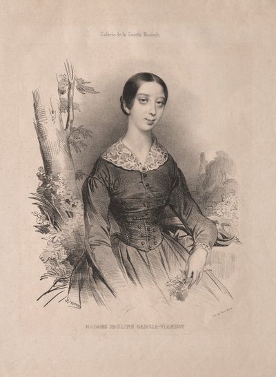Mevrouw Pauline Garcia-Viardot door Achille Devéria