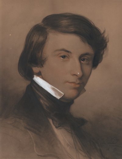 Portret van Alfred-Victor, Graaf de Vigny 1797-1863, ca 1825 door Achille Devéria