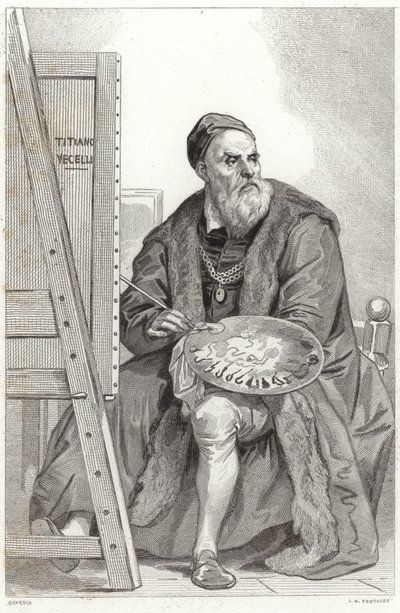 Portret van Titiaan door Achille Devéria
