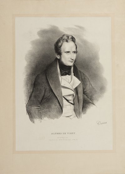 Portret van de auteur Alfred de Vigny 1797-1863, 1831 door Achille Devéria