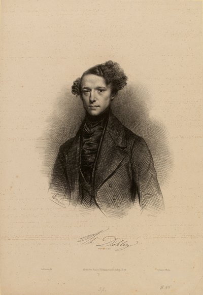 Portret van de componist Theodor Döhler 1814-1856 door Achille Devéria
