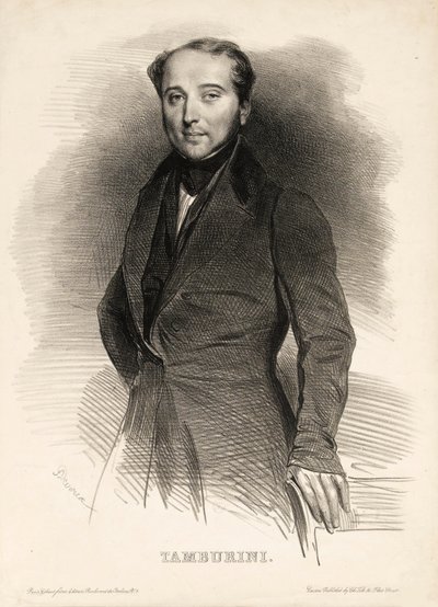 Portret van de operazanger Antonio Tamburini 1800-1876, 1833 door Achille Devéria