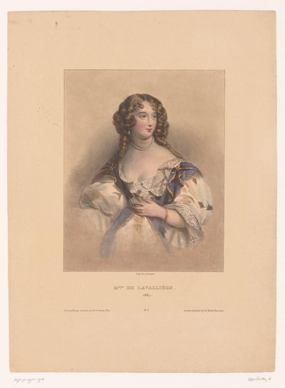 Portret van Louise de La Vallière door Achille Devéria