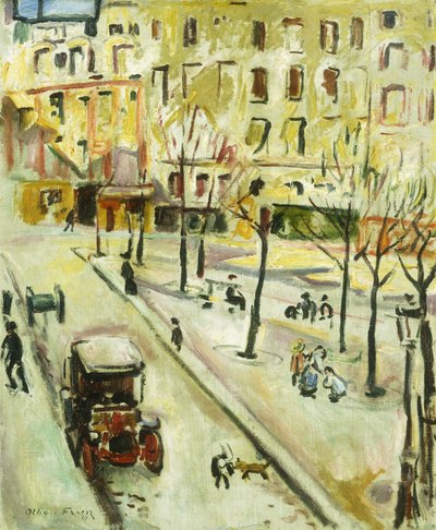 Parijs Straatscène door Achille Emile Othon Friesz