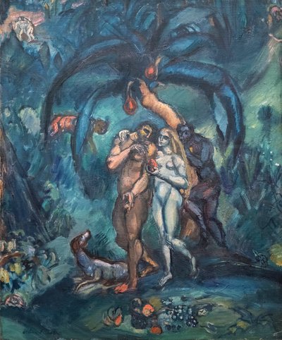 Verleiding (Adam en Eva) door Achille Emile Othon Friesz