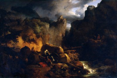 De dood van Roland, ca. 1818 door Achille Etna Michallon