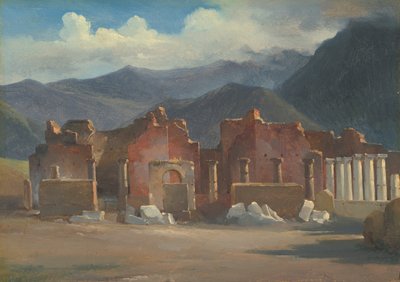 Het forum van Pompeii door Achille Etna Michallon