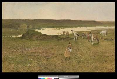 Weide in de vallei, 1906 door Achille Formis Befani