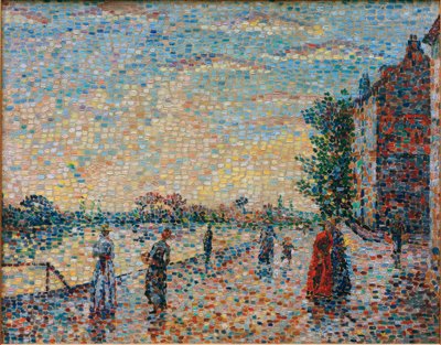 De wandeling langs de rivier door Achille Lauge