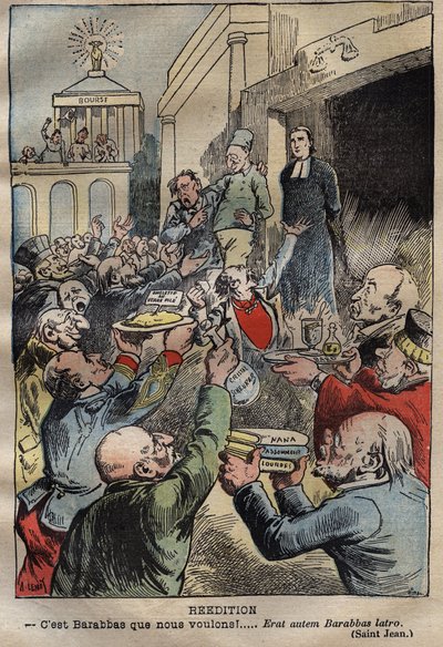 Dreyfus-affaire - Heruitgave - Barabbas willen we!... Erat autem Barabbas latro - illustratie door Achille Lemot - 