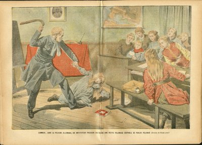 Illustratie van Achille Lemot (1846-1909) in Le Pelerin, 02/12/06 - Onderwijs, Polen, Straf - Leraar door Achille Lemot