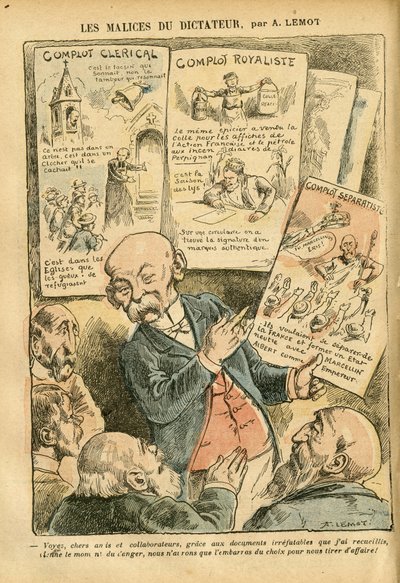 Illustratie van Achille Lemot in Le Pelerin - De listen van de dictator door Achille Lemot