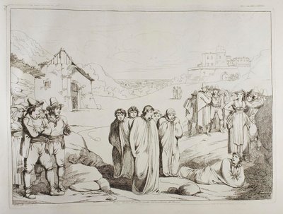 Zakkenrace aan de rand van Rome door Achille Pinelli
