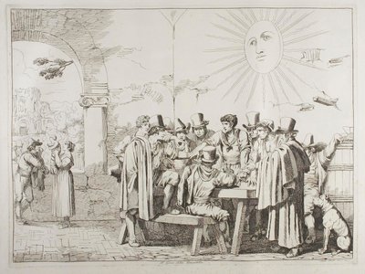 Het pasatella-spel door Achille Pinelli