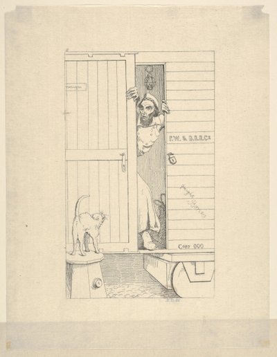 Doortocht door Baltimore uit Confederate War Etchings, 1861-63 door Adalbert John Volck