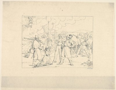 Dappere Mannen Die Vechten Met Siegel uit Confederate War Etchings door Adalbert John Volck