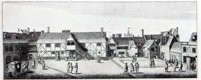 Zuidelijk uitzicht op Arundel House in Londen, geëtst door Wenceslaus Hollar in 1646 en gepubliceerd in 1792 door Adam Alexius Bierling