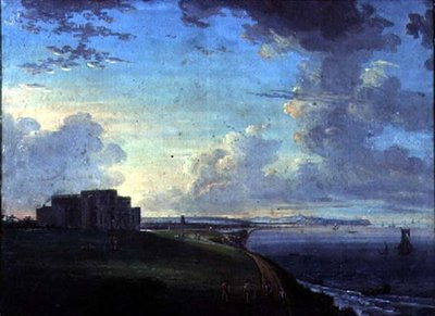Highcliffe, nabij Christchurch, Dorset, het Landgoed van de Markies van Bute, vanuit het Oosten door Adam Callander