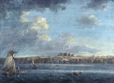 Highcliffe, nabij Christchurch, vanaf de zee door Adam Callander