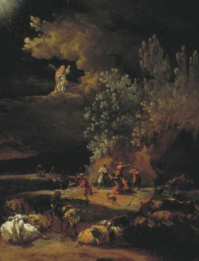 De verkondiging van de engel aan de herders door Adam Colonia