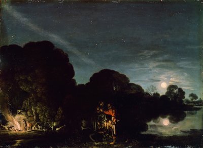 De vlucht naar Egypte door Adam Elsheimer