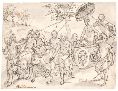 De koning van Bali door Adam Elsheimer
