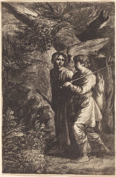 Tobias en de engel door Adam Elsheimer