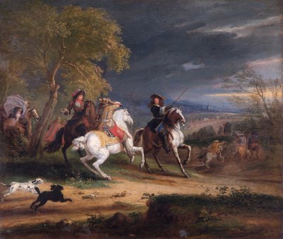 Franse Generaals Aankomend voor een Stad, 1678 door Adam Frans van der Meulen