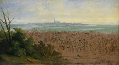 De Troepen van Lodewijk XIV voor Naarden, 20 juli 1672 door Adam Frans van der Meulen