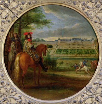 Uitzicht op het Nieuwe Paleis van Saint-Germain vanaf de terraszijde, 1669 door Adam Frans van der Meulen