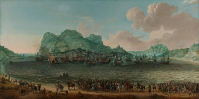 Overwinning op de Spanjaarden bij Gibraltar door een vloot onder bevel van admiraal Jacob van Heemskerck, 25 april 1607 door Adam Willaerts