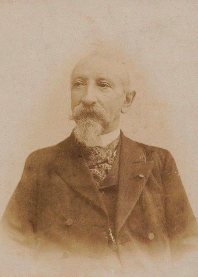 Portret van de componist Adam Münchheimer 1830-1904, c. 1890 door Adam junior Münchheimer