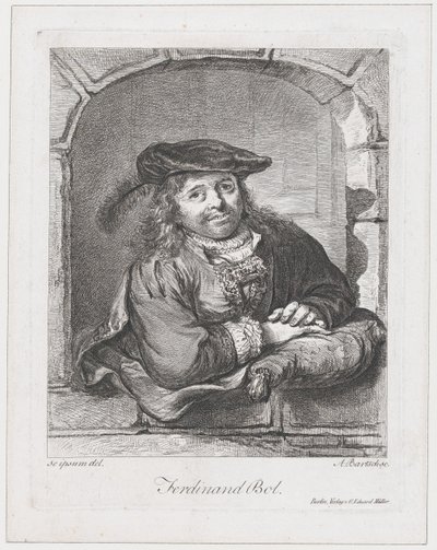 Portret van Ferdinand Bol door Adam von Bartsch