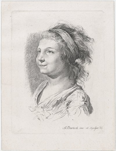 Portret van Maria Anna Schaubach, 1785 door Adam von Bartsch