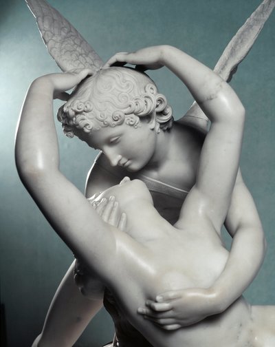 Liefde en Psyche (detail) door Adamo Tadolini