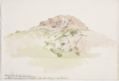 Een rotsidool, Cerro de los Riscos, voorbij Guadalupe, Vallei van Mexico, Mexico door Adela Breton