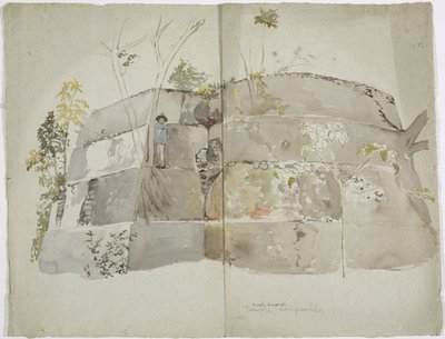 Een tempel in Cempoalla door Adela Breton