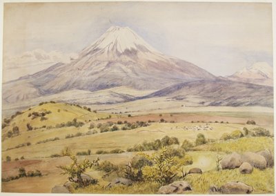 Wolk komt op om 10:30 uur Popocatépetl vanuit Atlixco, Puebla, Mexico door Adela Breton