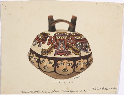 Container uit Nazca, Peru door Adela Breton