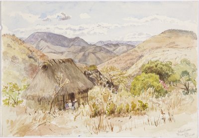 Schoolgebouw in Tenantla, Mexico door Adela Breton