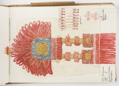 Schetsboek van aquarellen en tekeningen door Adela Breton