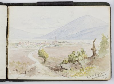 Schetsboek van aquarellen, tekeningen en notities, Mexico, 1896-1898 door Adela Breton